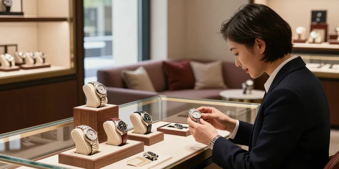 Explore premium replica watches in an elegant boutique setting, showcasing luxury craftsmanship.