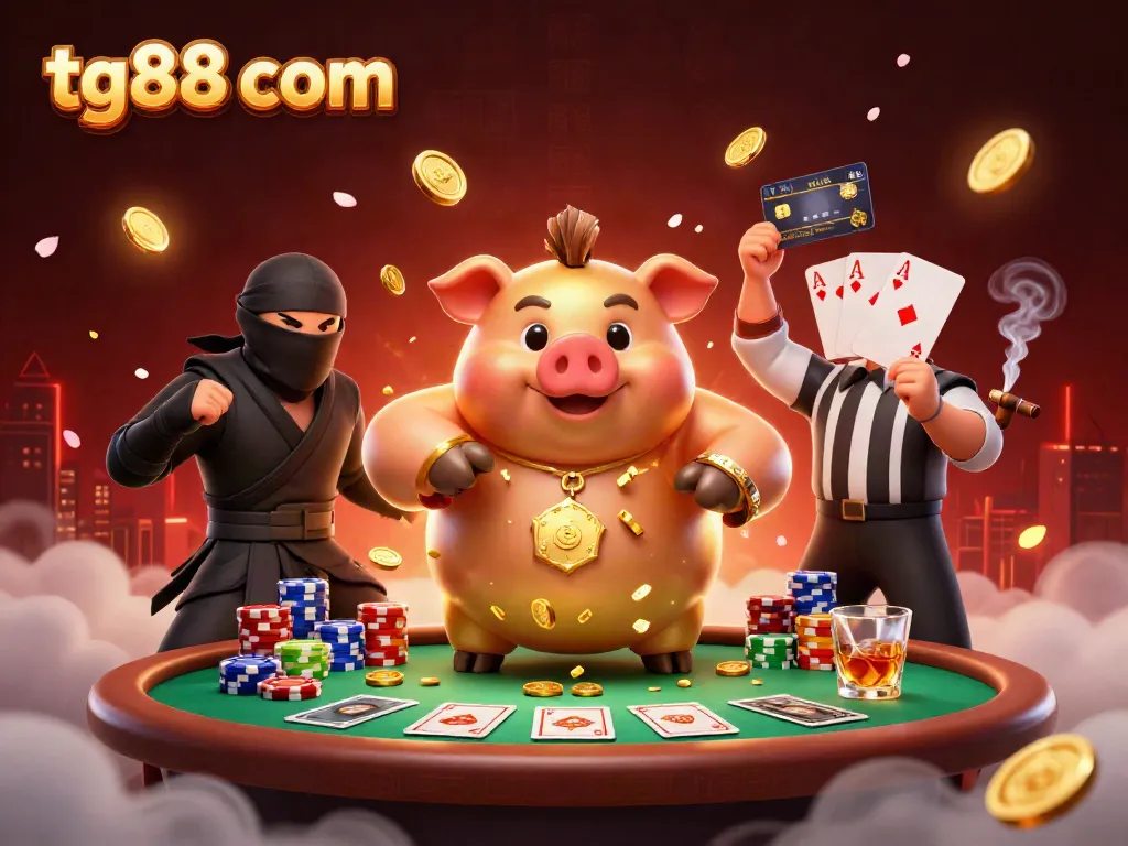 Engage in thrilling gameplay at tg88 com with a dynamic scene of a sumo wrestler, ninja, and samurai in action.