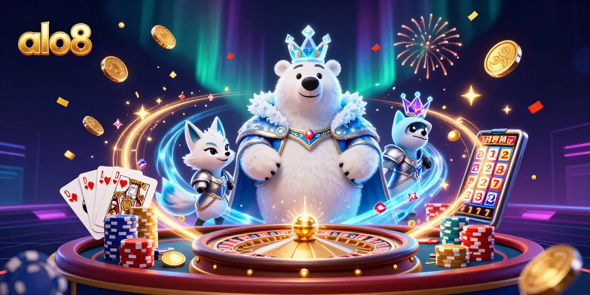 Win big with ALO8's thrilling casino experience featuring vibrant games and engaging characters.
