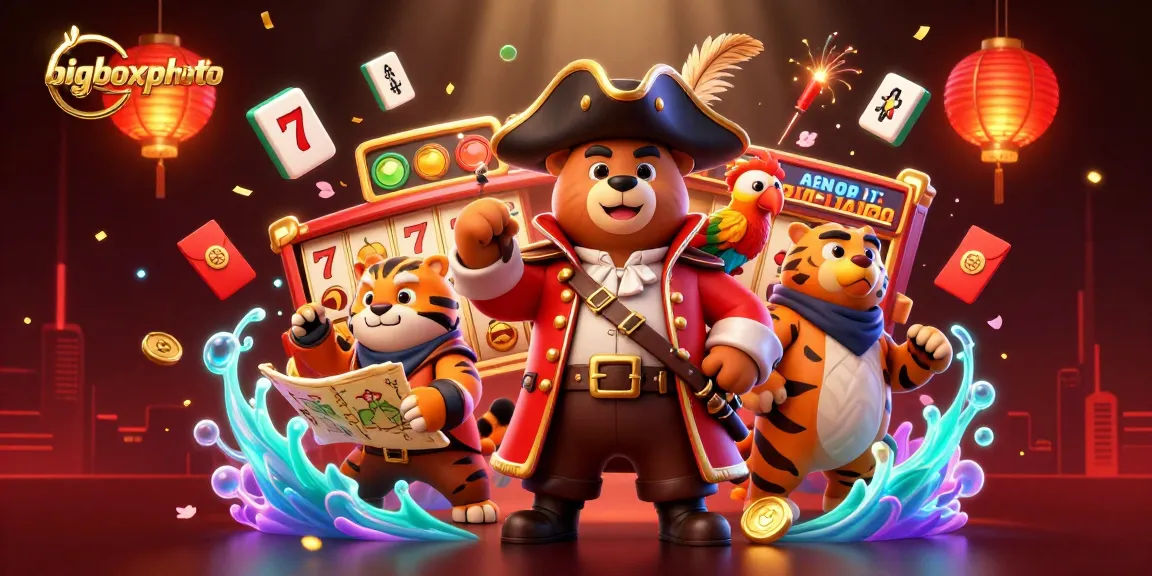 Experience bigboxphoto's thrilling slot adventures with a colorful pirate-themed casino scene