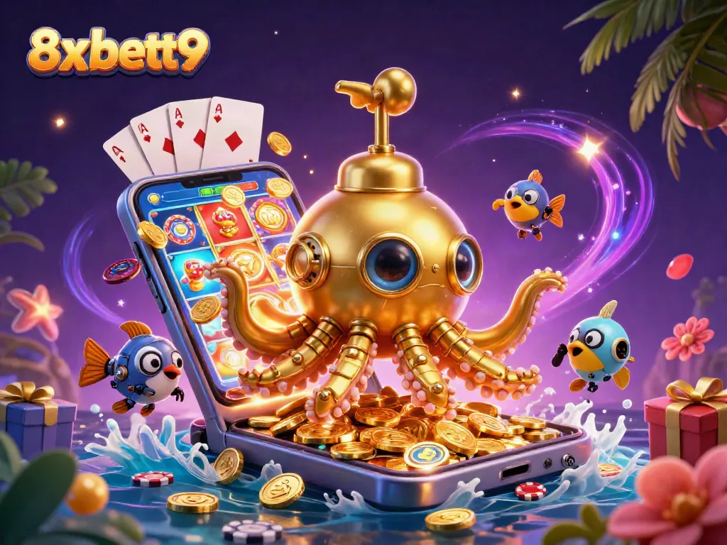 Experience the thrill of winning jackpots at 8xbett9, featuring a vibrant underwater casino adventure.