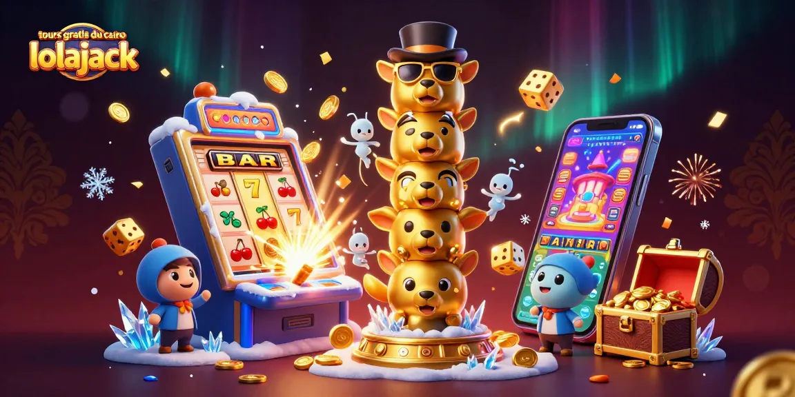Experience the excitement of tours gratuits du casino lolajack with vibrant casino elements in a dynamic scene.
