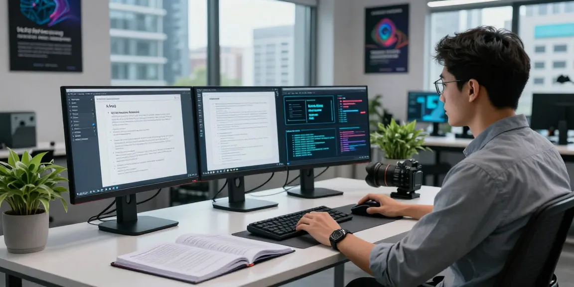 Detect fraud in PDF using advanced AI technology in a modern workspace.