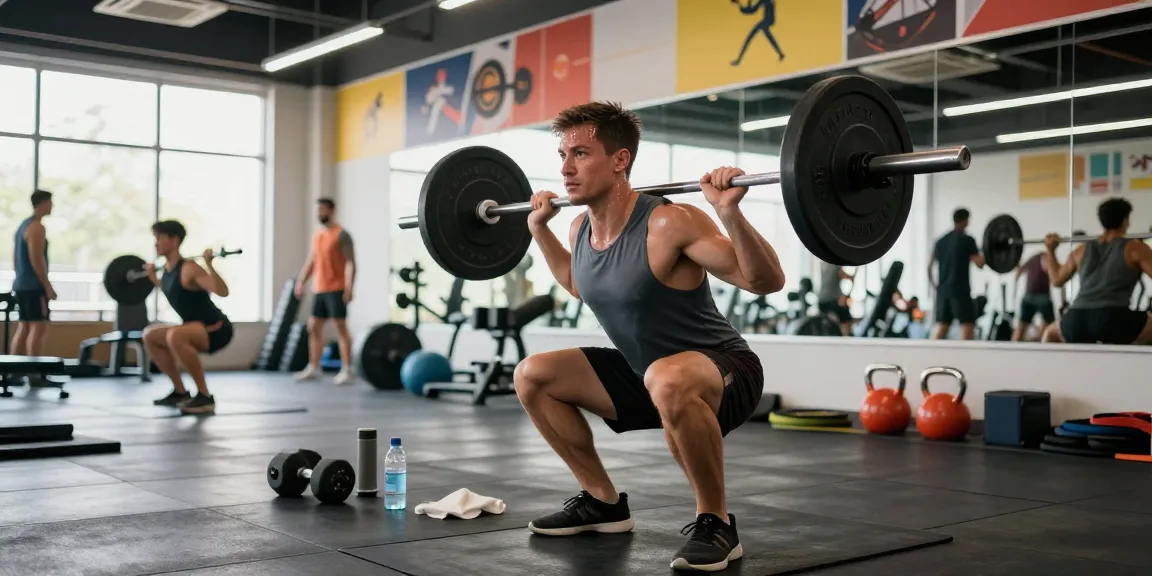 Ein Mann trainiert im Fitnessstudio und zeigt Trainingsmethoden mit Steroidshop-Ausrüstung.