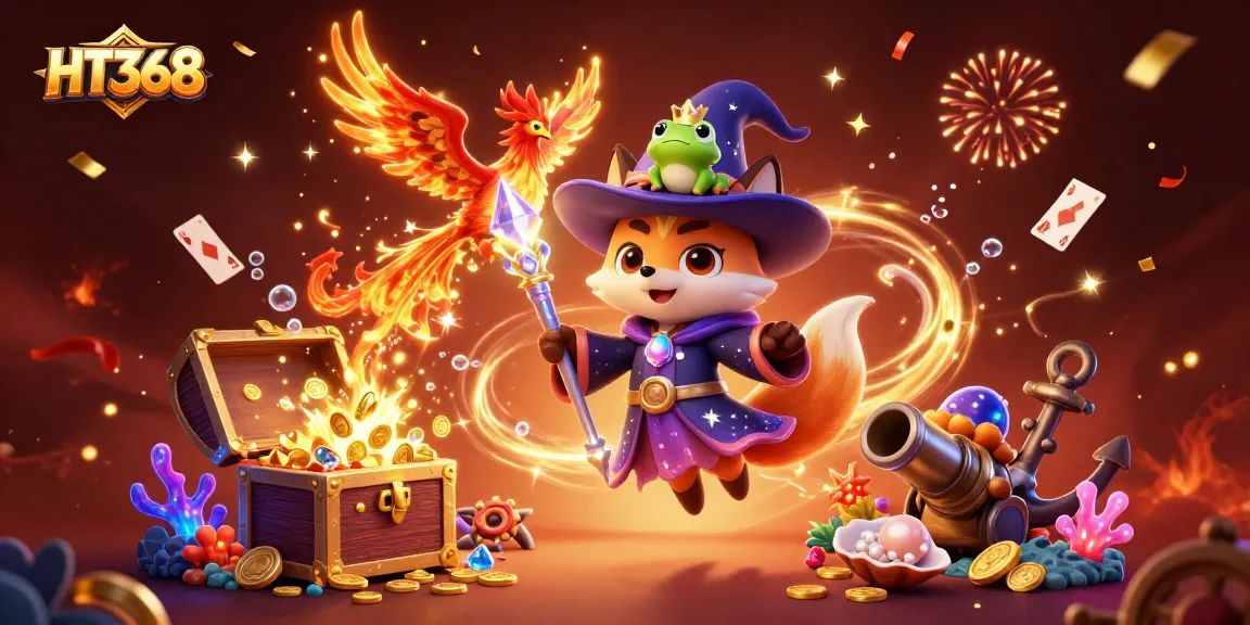HT368 offers vibrant casino excitement with a mystical wizard fox and cinematic treasures galore.