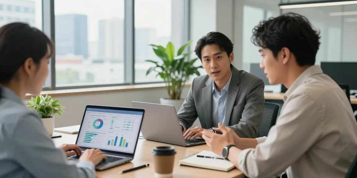 Business energy comparison UK scene with professionals discussing energy quotes in modern office.