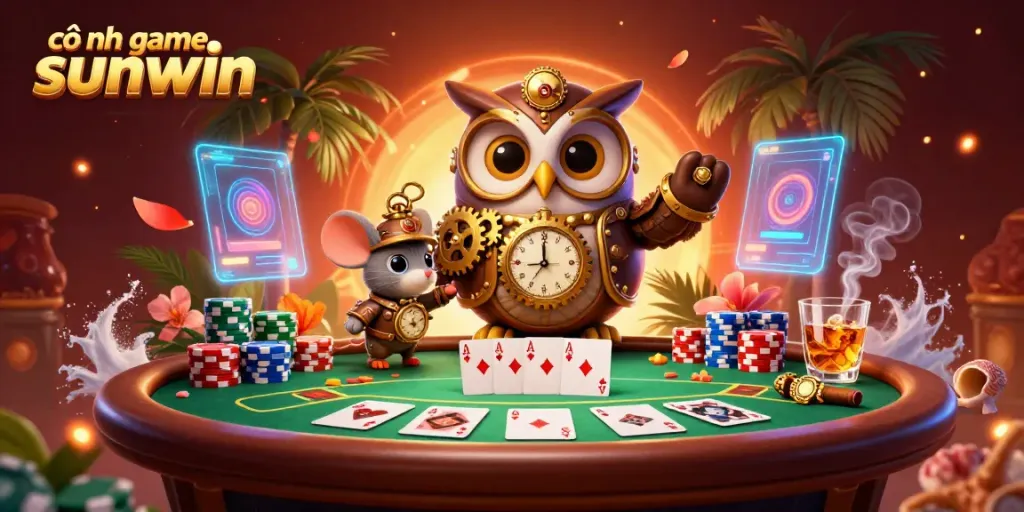 Experience the excitement of cổng game sunwin with vibrant casino elements and engaging characters.