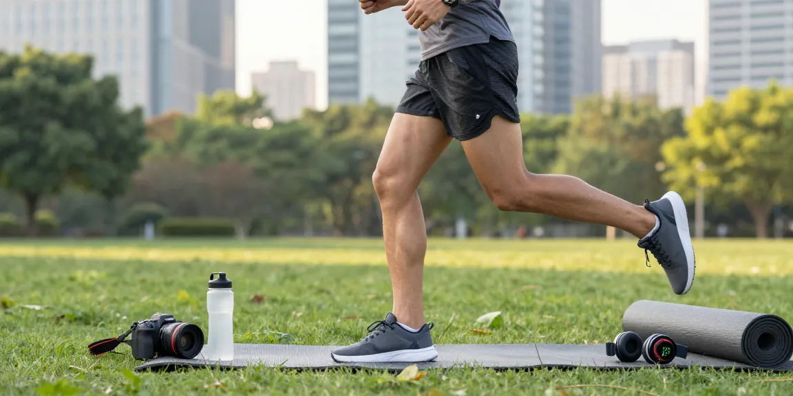 Aktivitas pagi dengan Fitbit Luxe di taman kota, memperlihatkan fitur kesehatan pada smartwatch https://www.polarfitbitshop.com/fitbit-luxe/.