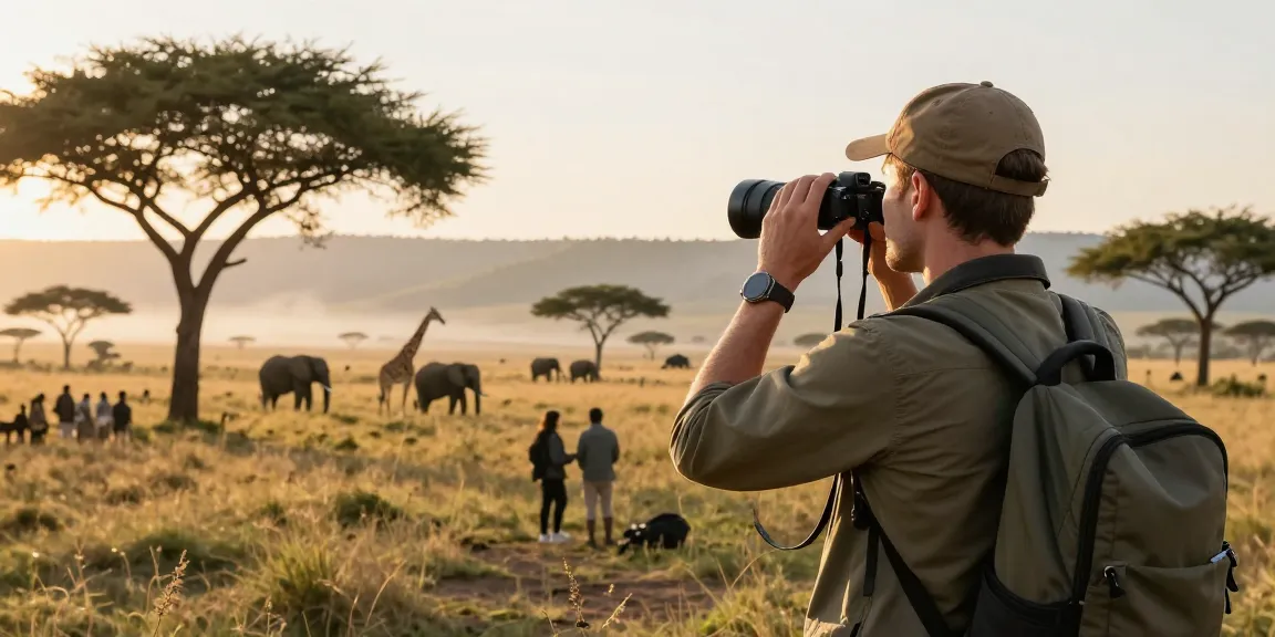 NAGA2000 traveler enjoying wildlife at Kidepo Valley National Park during sunrise