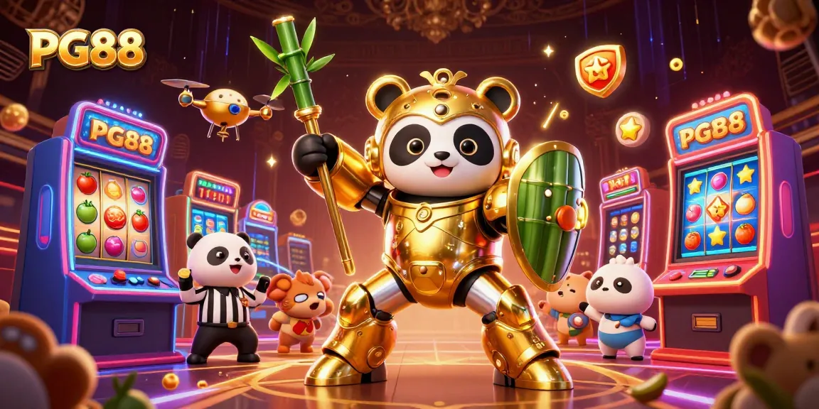 Experience the vibrant world of PG88 casino gaming with colorful slot machines and energetic characters.