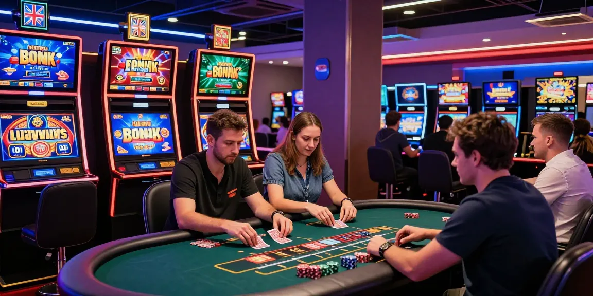 Excited players enjoying online casinos that accept credit cards, featuring vibrant gaming options and engaging atmosphere.