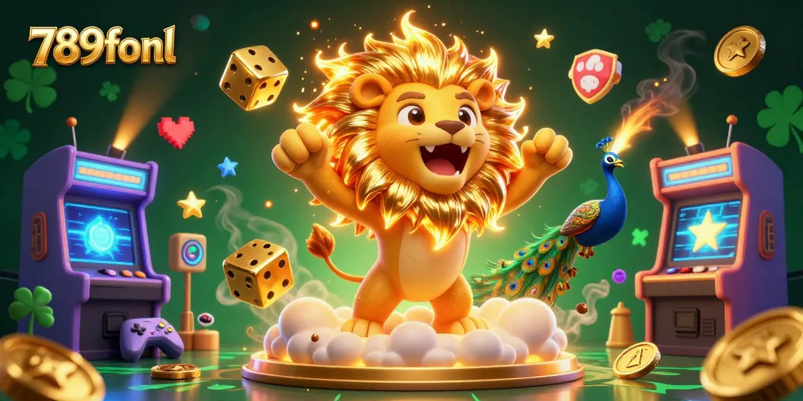 Engage with the vibrant world of 789fonl through this ultra-detailed 3D casino illustration depicting vibrant gaming elements and joyful characters.