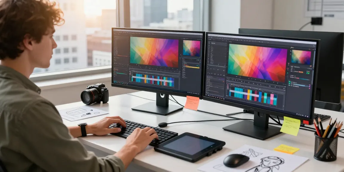 Person using advanced software for Image To Image transformations in a creative workspace.