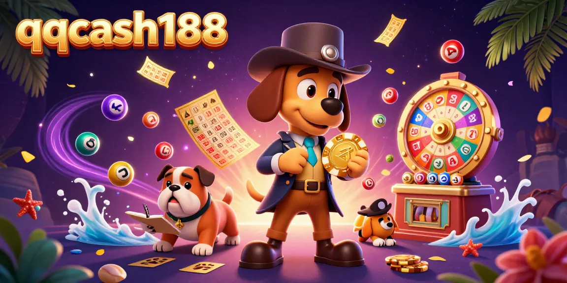 Discover thrilling gameplay at qqcash188 with vibrant casino elements in a dynamic illustration.