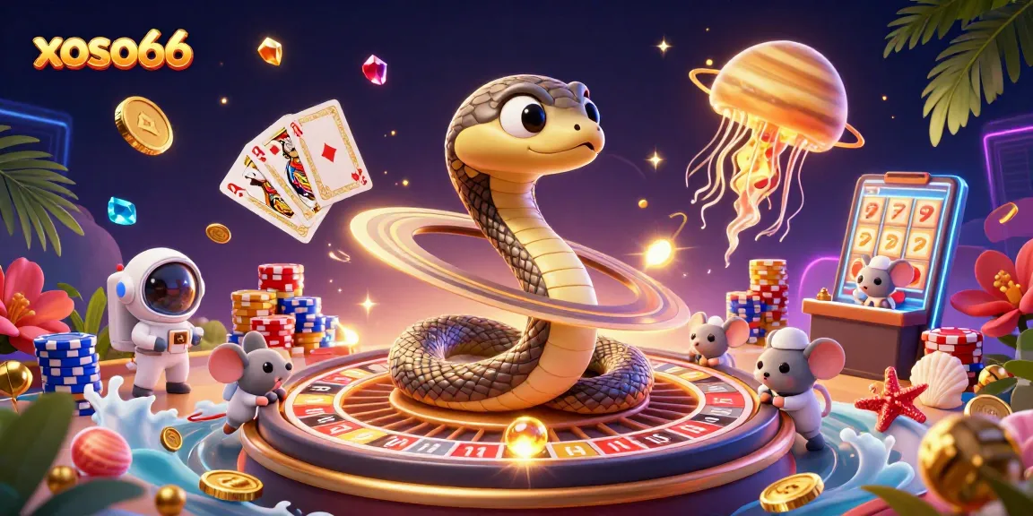 xoso66 invites players to spin the roulette wheel and place bets in a colorful cosmic setting.