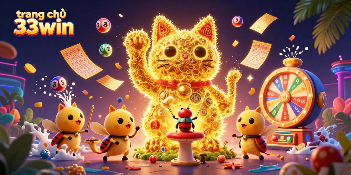 Engage with the vibrant trang chủ 33win scene showcasing a lucky cat and dynamic gaming elements.