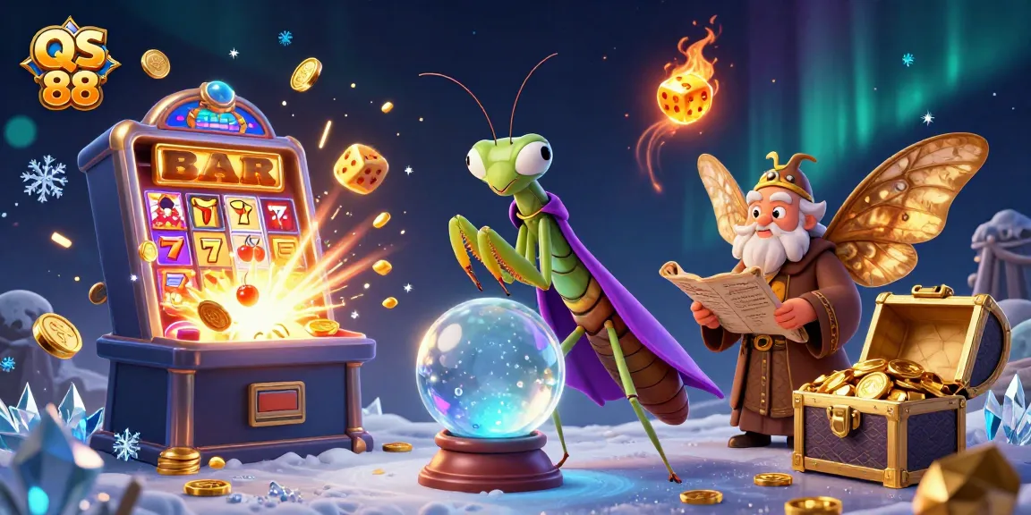Hit the jackpot at QS 88 with vibrant casino game elements and magical characters!