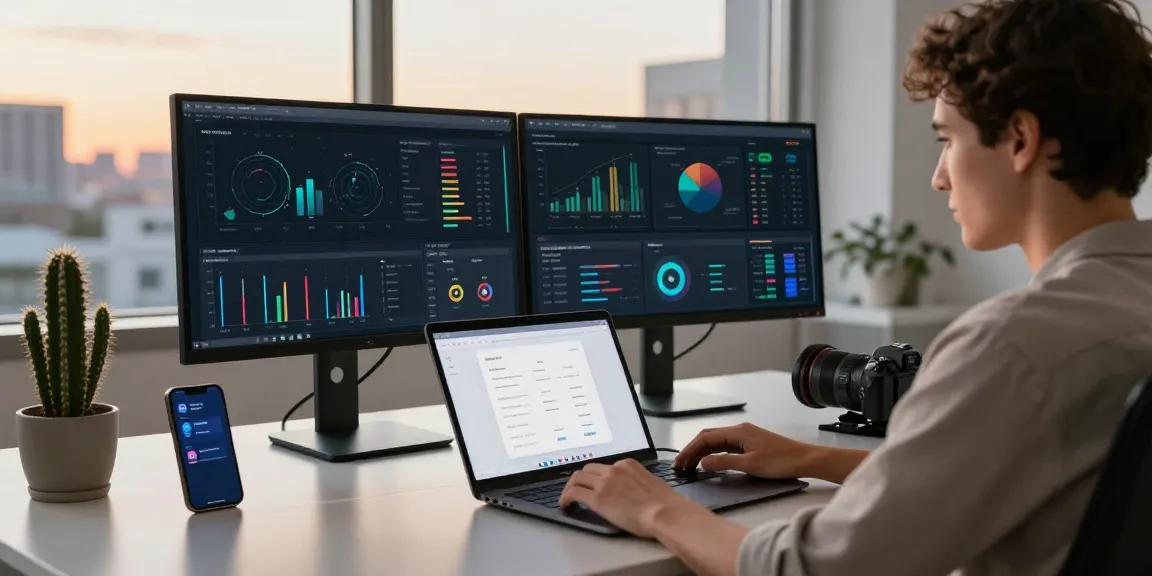快连 VPN user optimizing network settings in a modern tech workspace.