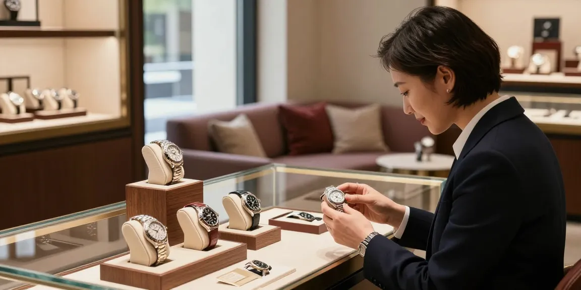 Explore premium replica watches in an elegant boutique setting, showcasing luxury craftsmanship.