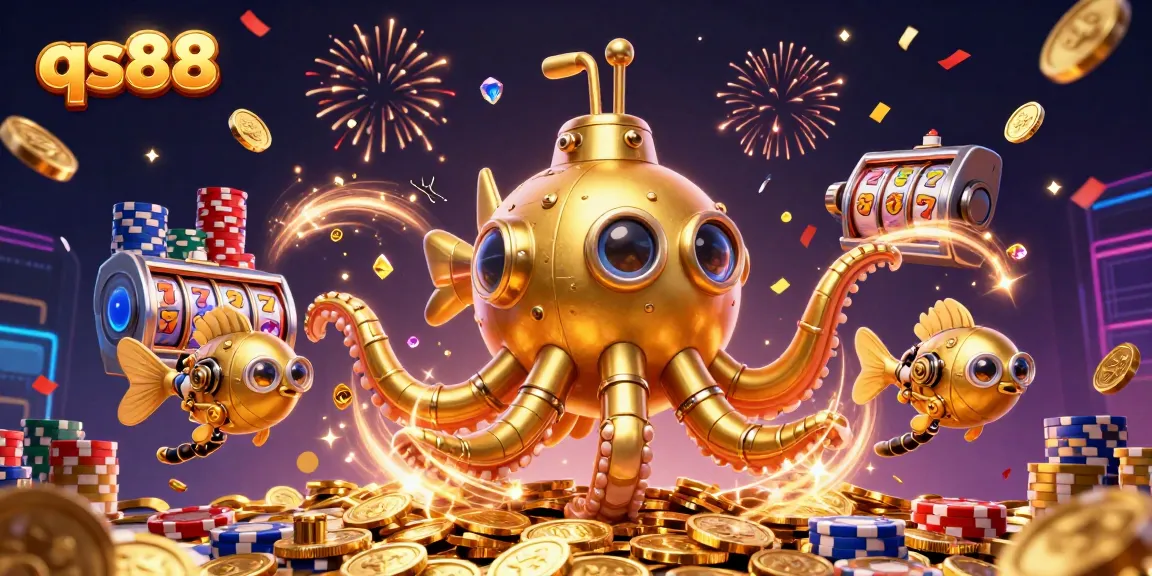 Experience thrilling casino excitement with qs88's vibrant, dynamic underwater scene.