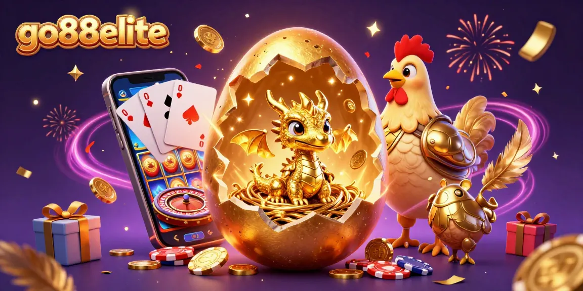 Experience thrilling games at go88elite with a magical casino scene including golden dragon and vibrant slot action.