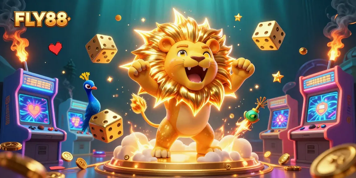 Experience the thrill of FLY88 with vibrant casino elements and dynamic character action!