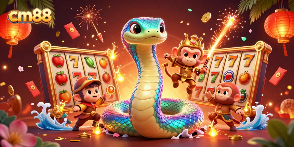 Experience exhilarating game moments at cm88 with vibrant slot reels and dynamic characters.