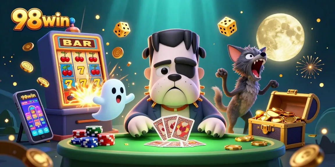 Experience thrilling wins at 98win with games like slots and poker in a vibrant casino scene.
