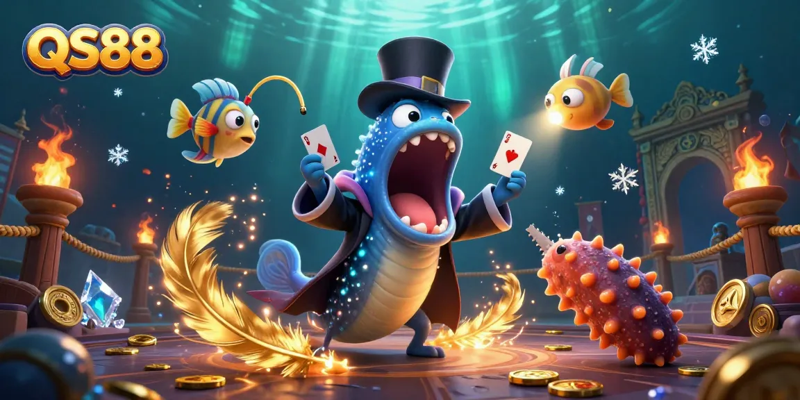Experience QS88's vibrant gaming world with unique casino characters in action.
