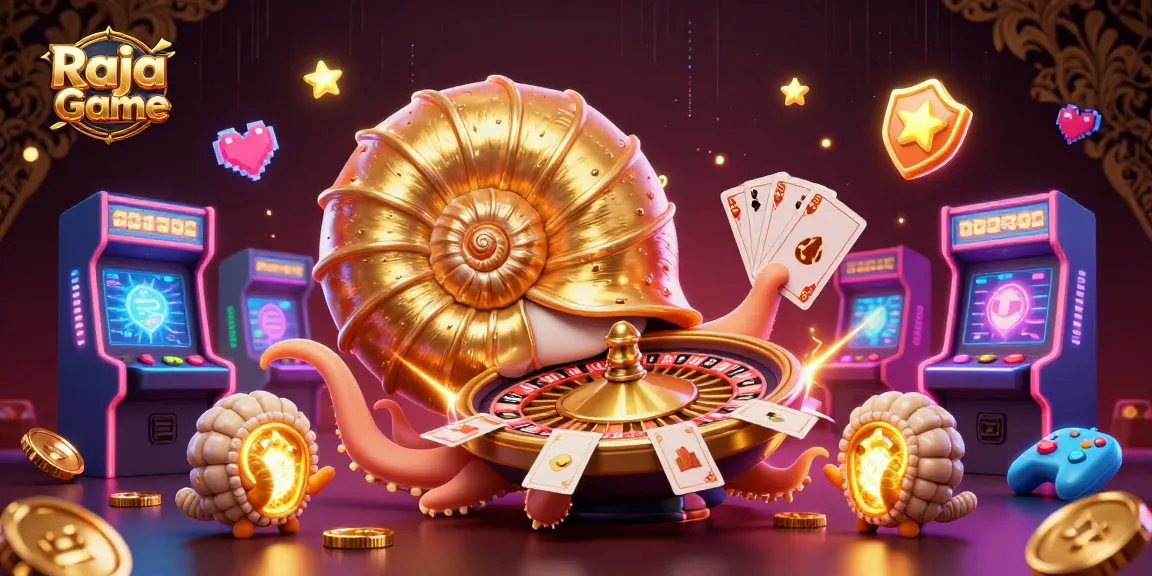 Experience thrilling action with Raja Game's ancient nautilus and golden roulette in an exciting gaming scene.