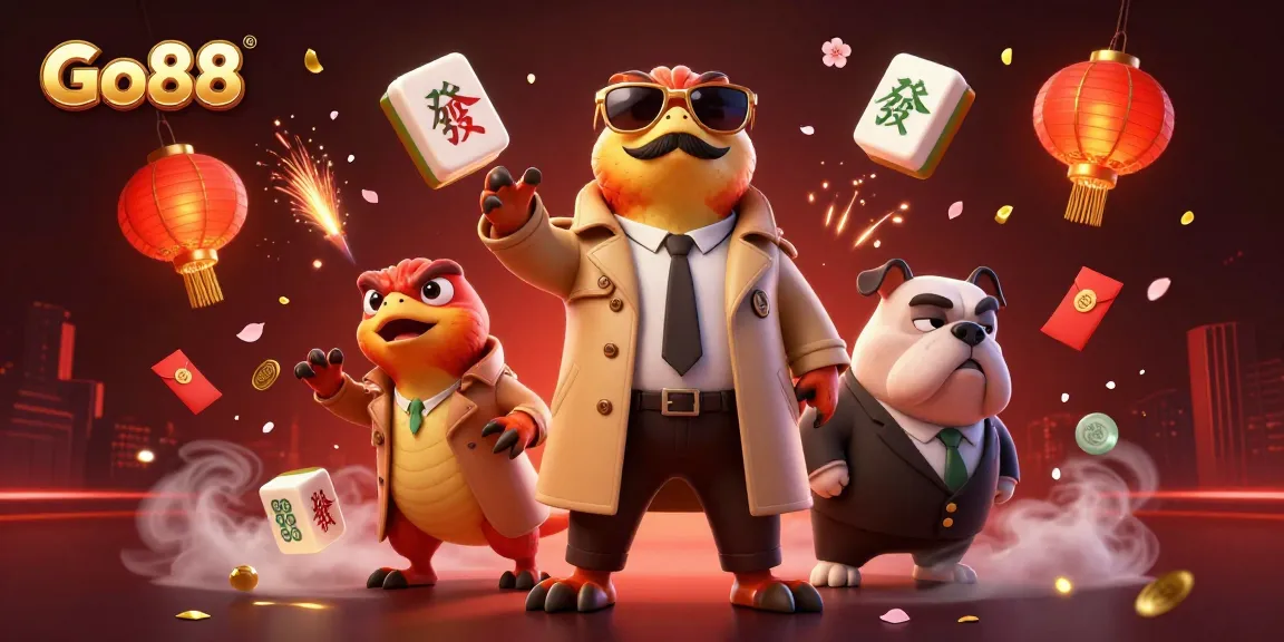 Engage with Go88's thrilling VIP experience as raptors sneak into a casino with festive decorations.