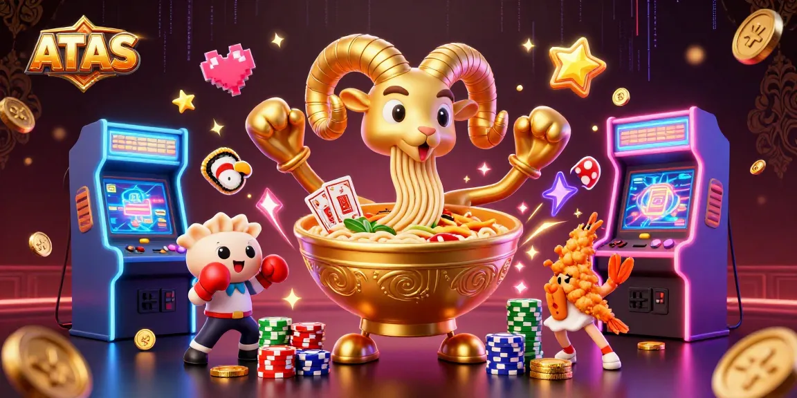 Engage in thrilling gameplay at ATAS with vibrant 3D casino characters and elements showcasing excitement.