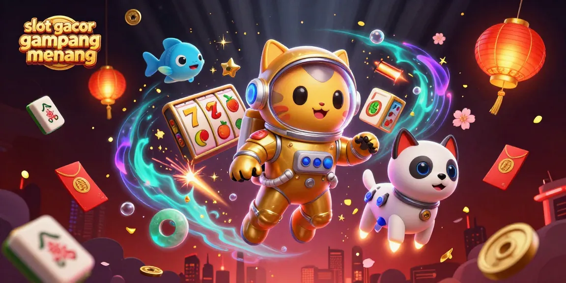Engage with the slot gacor gampang menang universe in this vibrant 3D casino illustration, featuring dynamic play elements.