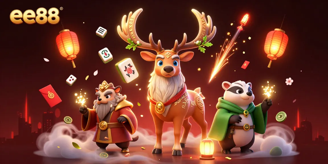 Experience the excitement of ee88 with a vibrant 3D illustration featuring dynamic casino elements and enchanting characters.