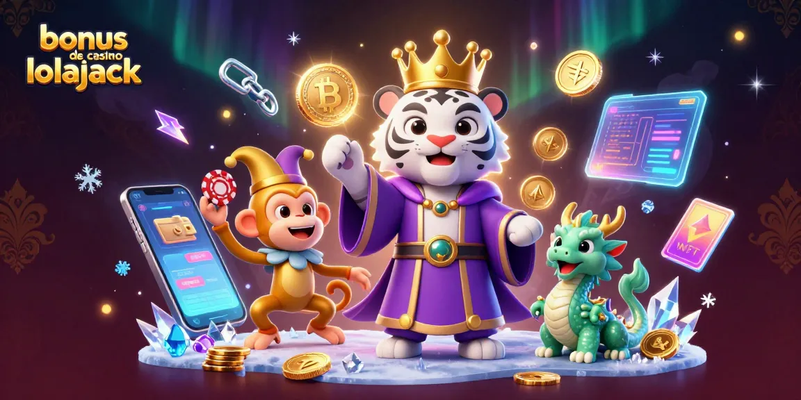 Engage with the exciting bonus de casino lolajack featuring a vibrant 3D scene of casino characters.