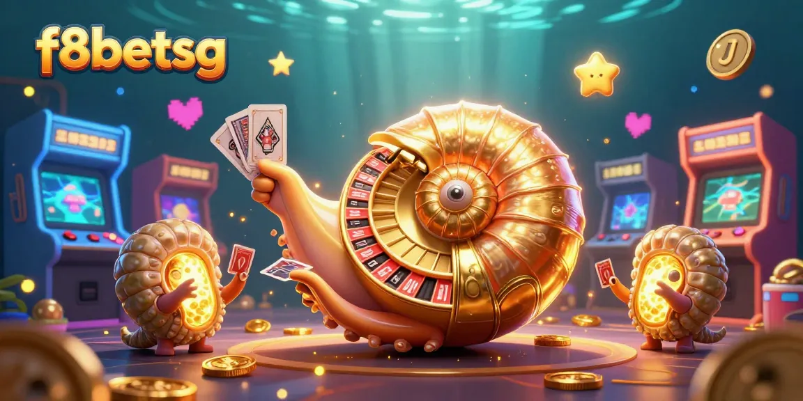 Experience exciting gaming with f8betsg featuring a giant nautilus and glowing 3D slot elements.
