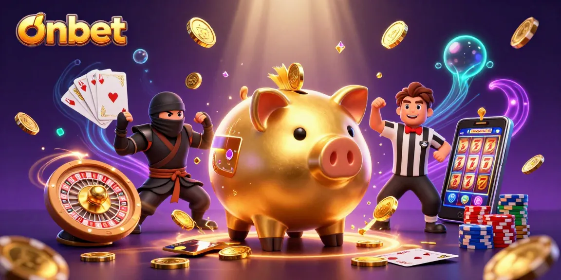 Experience thrilling fun at onbet's online casino with vibrant characters and exciting gaming elements.