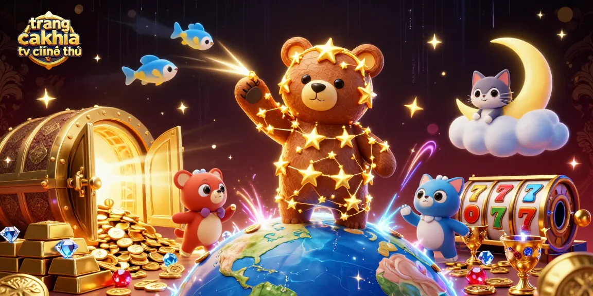 Experience the excitement of trang cakhia tv chính thức as the constellation bear collects coins among casino treasures.