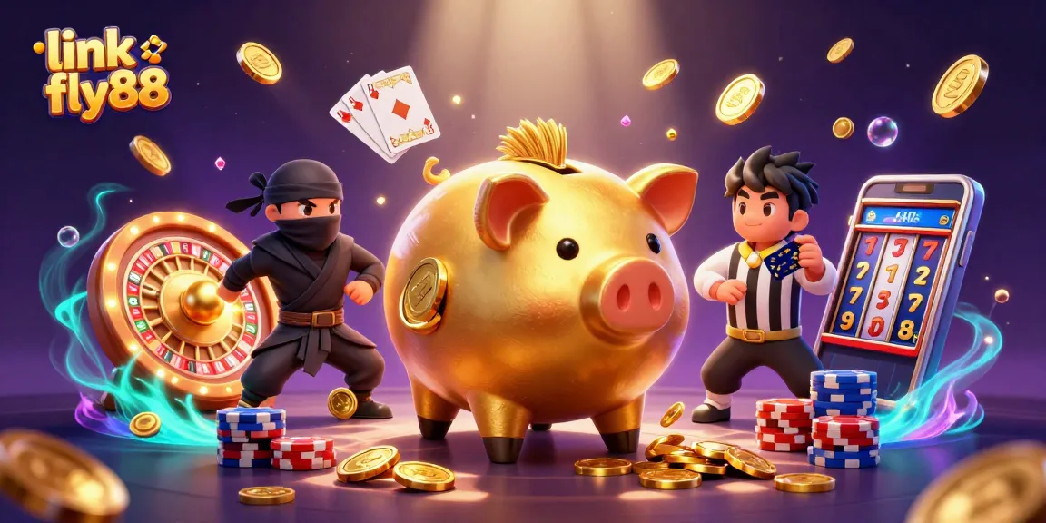 Engage with thrilling slots and jackpots at link fly88, featuring dynamic cartoon characters in action.