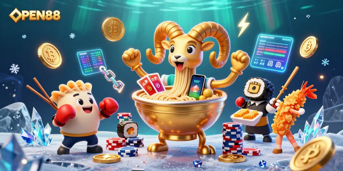 Play and win big at OPEN88 with our exciting gaming options featuring vibrant 3D elements and crypto coins.