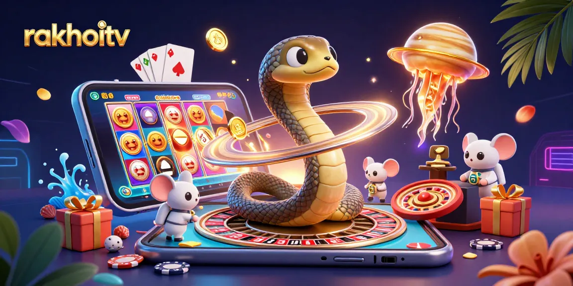 Experience the excitement of rakhoitv with vibrant cosmic scenes capturing online betting and gaming action.