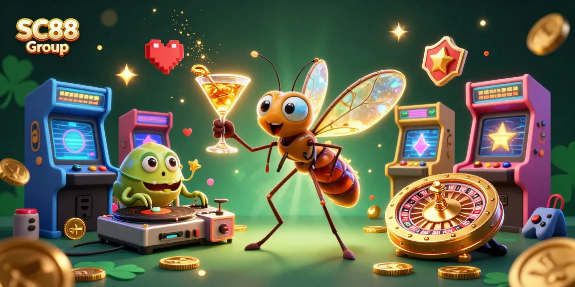 Experience the vibrant world of SC88 Group with unique casino characters and dynamic gaming elements.