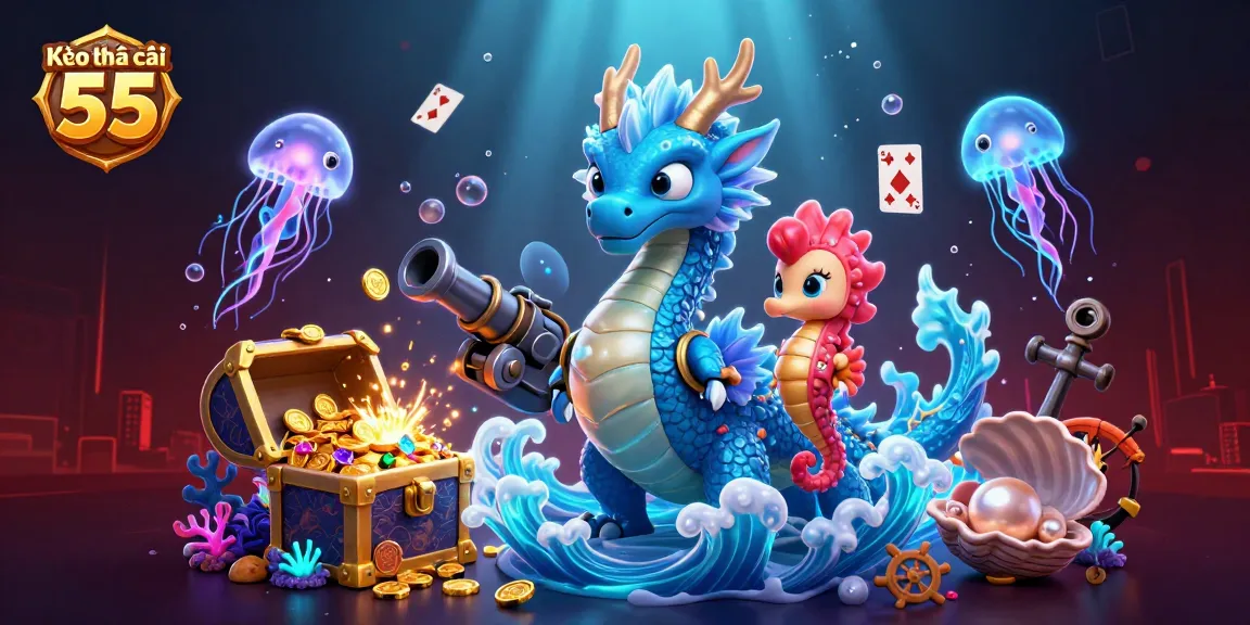 Kèo nhà cái 55 enhances sports experiences with a vibrant underwater adventure highlighting betting excitement.