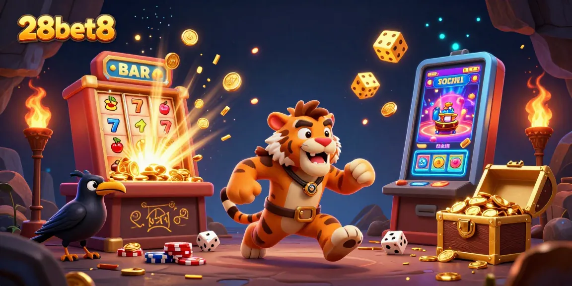 Experience the lively atmosphere at 28bet8 with a prehistoric casino's jackpot excitement.