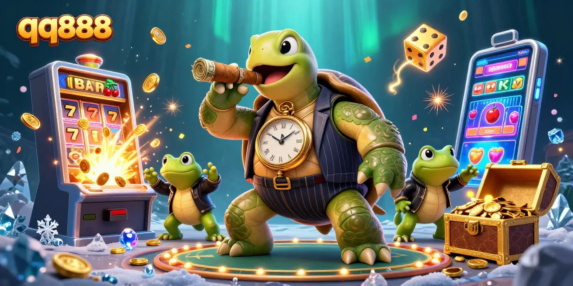 Winning strategies in qq888's cartoon casino scene featuring dynamic characters and vibrant gameplay.