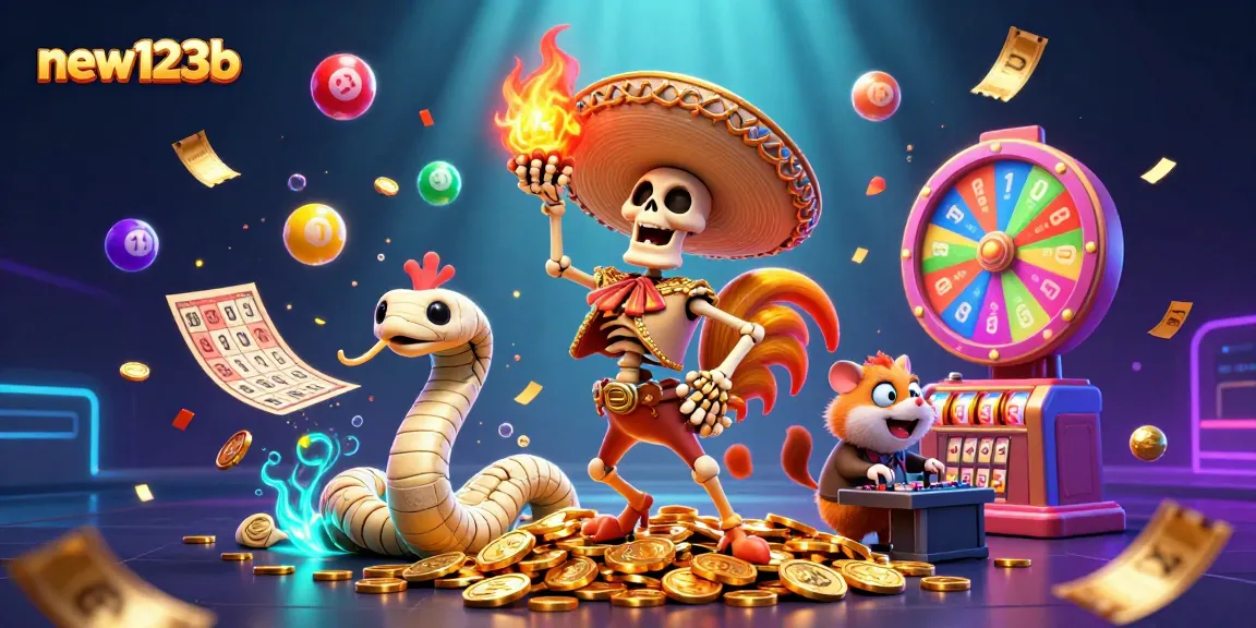 Experience new123b with vibrant casino action, featuring vibrant characters and dynamic gaming elements.