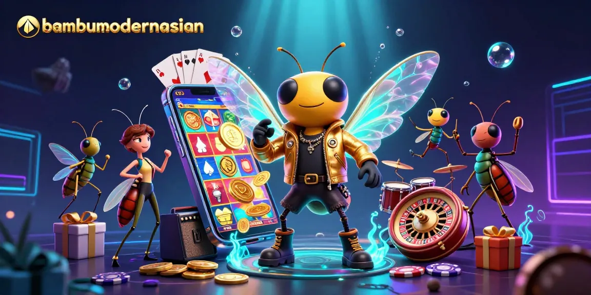 bambumodernasian showcases vibrant gambling action with dynamic 3D characters and games.