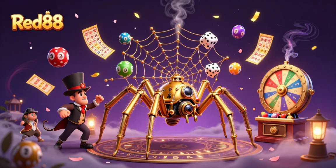 Win big at Red88 with our dynamic illustration of a steampunk casino adventure.