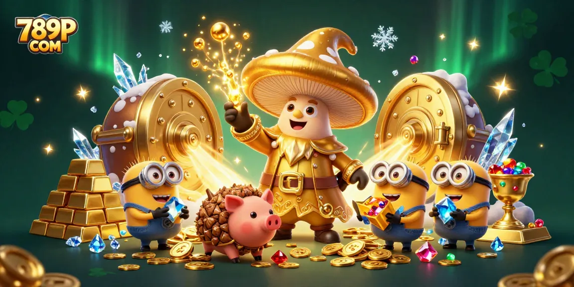 Experience thrilling casino adventures with 789P COM, featuring a magical wizard and treasures!