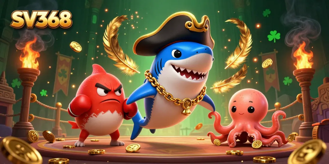 Experience thrilling adventures at SV368 with a captivating pirate shark and gold-collecting octopus.